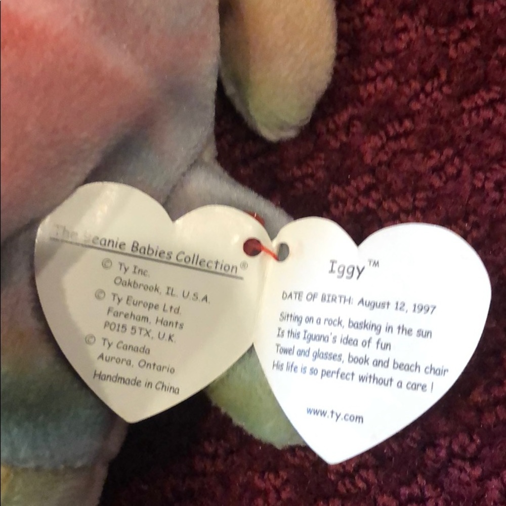 TY Beanie Baby Iggy the Iguana Rare - Picture 2 of 5